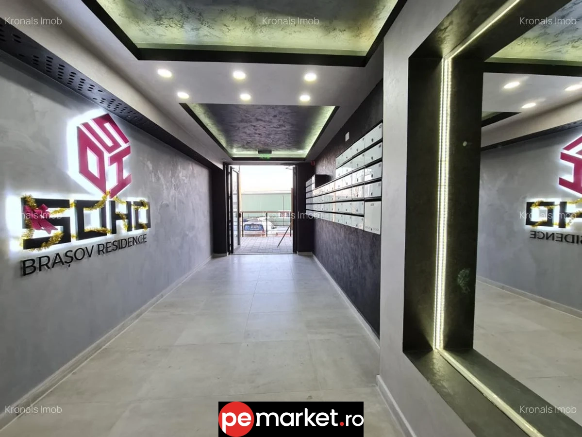 Apartament de închiriat – 3 camere, 63 mp + balcon – Soho Brașov - pemarket.ro