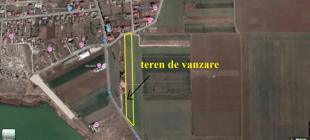 Teren Corbu la DJ asfaltat, aproape de lac - pemarket.ro