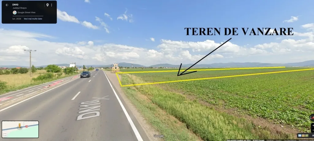 Teren de vânzare – Prejmer, la DN 10 (ieșirea spre Brașov) - pemarket.ro