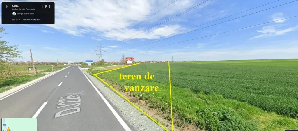 Teren Corbu la DJ asfaltat, aproape de lac - pemarket.ro
