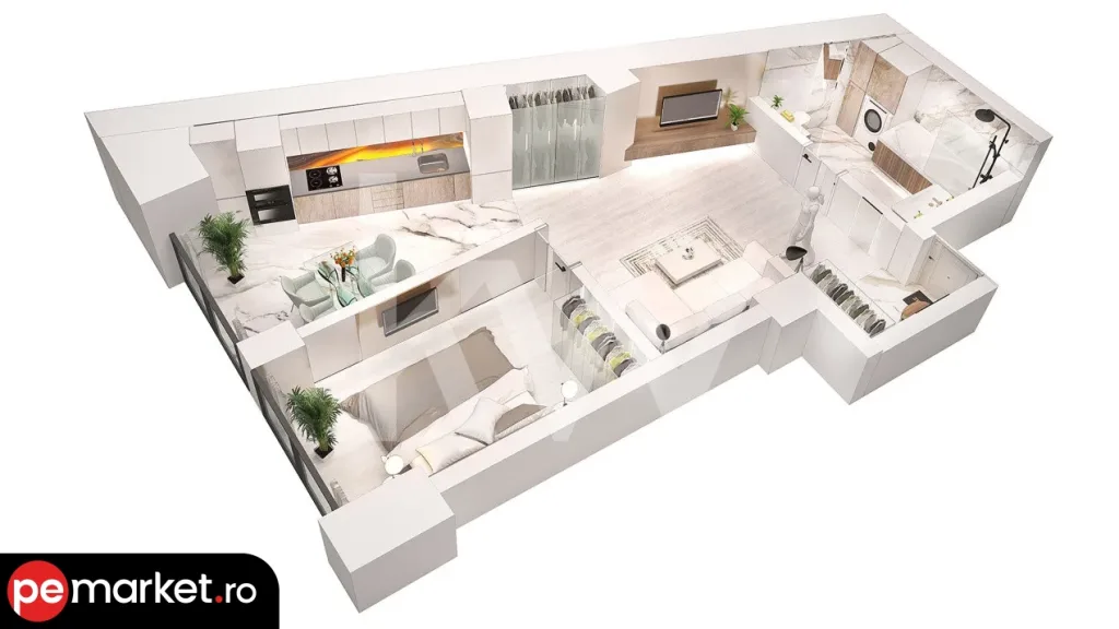 Apartament de Lux cu 2 Camere – Complex Carpathia Residence - pemarket.ro